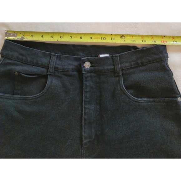 Cherokee Stretch Black Denim Jeans Womens Size 16x29 Straight Leg Casual - Picture 7 of 9